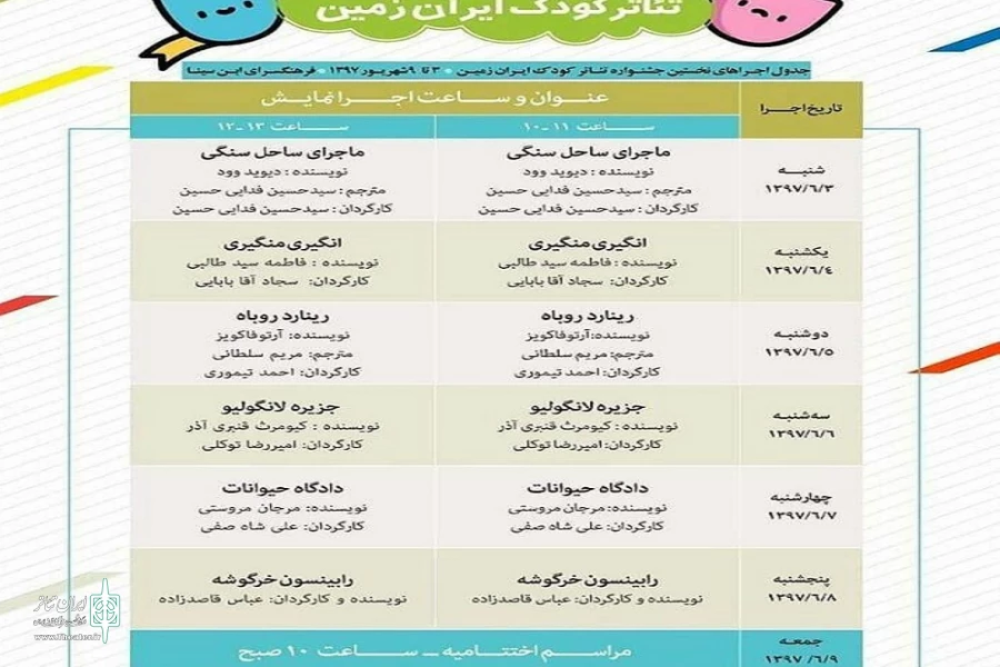 سه هنرمند از استان قم در نخستین جشنواره تئاتر کودک ایران زمین حضور یافتند 2
