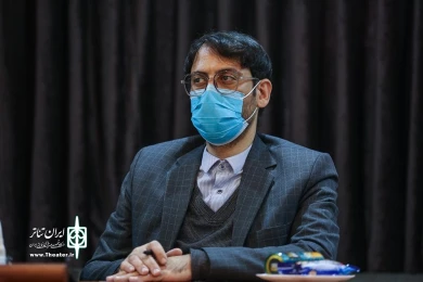 نشست خبری بیست و دومین جشنواره استانی تئاتر قم و آئین رونمایی از پوستر این جشنواره / آبان 1400 / سالن جلسات اداره کل فرهنگ و ارشاد اسلامی قم