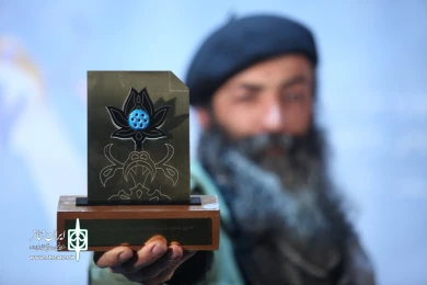 مراسم اختتامیه نخستین جشنواره سراسری نمایشنامه خوانی و نمایشنامه نویسی رضوی(زیارت)/25 اسفند1400/قم/تالار فرهنگ و هنر